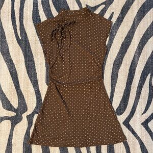 Brown Polka Dot Dress
